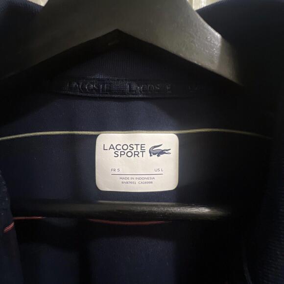 LACOSTE SPORT TECHNICAL PIQUE MEN'S TENNIS POLO SHIRT POLYESTER SILICONE LOGO - Picture 3 of 5